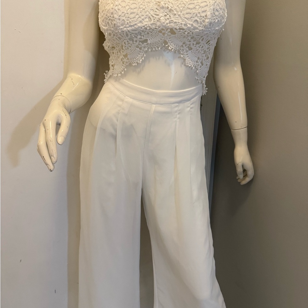 Elegant White Lace Jumpsuit